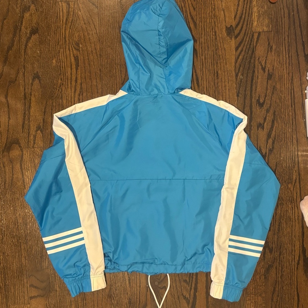 Adidas Blue and White Women's Jacket - Picture 5 of 13